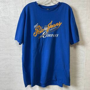 半袖Tシャツ　ラルフローレン　ポロジーンズ　サイズL 青ブルー　コットンシャツ　メンズ　古着　3021