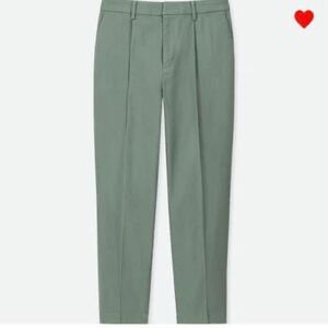 【新品】ユニクロ UNIQLO コットン テーパード アンクル パンツ（丈標準64cm） /61・woman/54・green/409138(83-01)//2018/09//29/