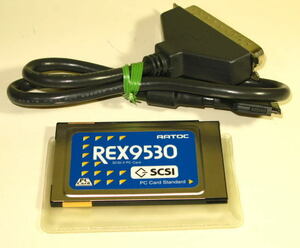 ラトックシステム　REX-9530A　 SCSI-2 PC カード　　アンフェノールフルピッチ50ピンケーブル仕様　　　中古