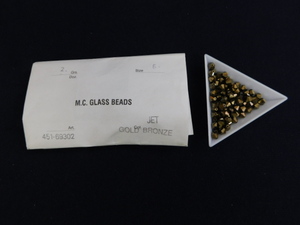 2911△未使用 チェコビーズ M.C.GLASS BEADS JET GOLD BRONZE ジェットゴールドブロンズ SUPERIOR CRYSTAL