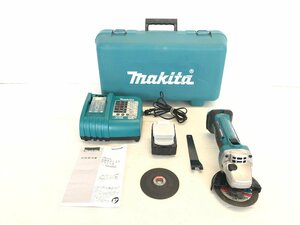 makita マキタ GA400D 充電式ディスクグラインダー 100ｍｍ コードレス 電動工具 14.4V 充電器 バッテリー付き