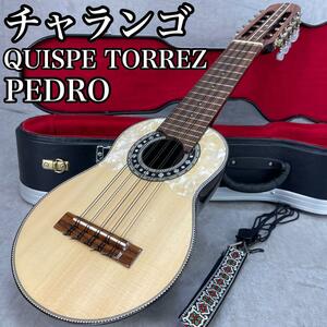 溢れる高級感　美品　QUISPE TORREZ PEDRO　チャランゴ　中南米民族楽器　La-Paz Bolivia　ボリビア　専用ハードケース　弦楽器