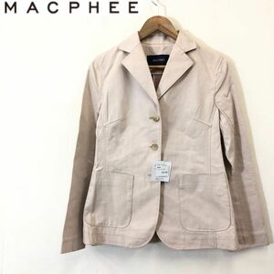 A1058-F◆ タグ付き新品 ◆ macphee マカフィー ジャケット トップス ◆ size38 コットン100 ベージュ 古着 レディース 春