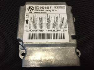 VW フォルクスワーゲン ビートル 5C0959655F 5C0 959 655 F エアバッグ コンピューター ECU 修理します。保証付き。 エアーバック 5WK44508