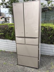 T◆完動品!! 自動製氷機能付き☆ HITACHI 日立 517L 6ドア ノンフロン冷凍冷蔵庫 R-X5200F(XN) フレンチドア 真空チルド◆