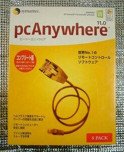 【3012】4995490005542新品 Symantec pcAnywhere 11.0 コンプリート 5Pack Windows用 ピーシーエニィウェア 遠隔操作 リモートコントロール