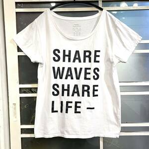 Tシャツ DALUC L SHARE WAVES SHARE LIFE ホワイト 半袖 k2405156