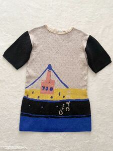 TSUMORI CHISATO size2 切り替えニットワンピース ロングニット セーター ツモリチサト (P)