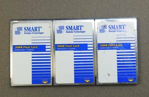 KN4679 【ジャンク品】 SMART 20MB Flash CARD SM9FA520-C7500MC 3枚セット