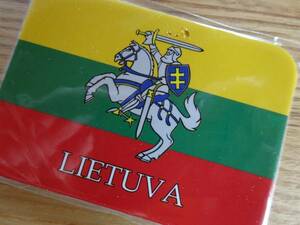 バルト三国☆リトアニア国旗＆国章のマグネット　ヨーロッパ　政府旗