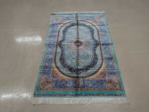 160x97 ペルシャ絨毯 シルク マット ラグ カーペット 検索 手織り イラン クム トルコ ウール ベルギー アフガニスタン ヘレケ カイセリ