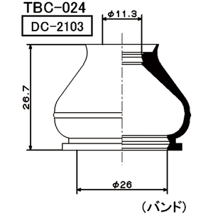 ミヤコ製　タイロットエンドブーツ　マツダ３（ＢＰ＃系）