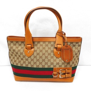 ID334913 グッチ トートバッグ GGキャンバス シェリーライン 257085 レディース ブラウン系 GUCCI 中古 美品