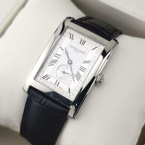 美品 FREDERIQUE CONSTANT GENEVE フレデリックコンスタント クラシック カレ スモールセコンド スクエア 腕時計 メンズ FC-200/235XC25/6