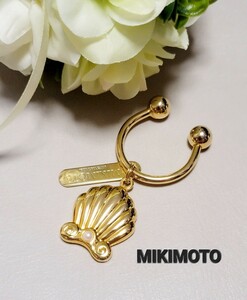 【MIKIMOTO】ミキモト キーリング シェル パール ゴールド 美品