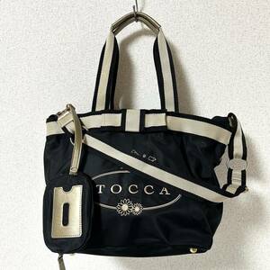 【新品同様】TOCCA トッカ マザーズバッグ 2WAY ショルダーバッグ トートバッグ ブラック　＊DO