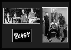 10種類!The Clash/ザ・クラッシュ/ROCK/ロックバンドグループ/証明書付きフレーム/BW/モノクロ/ディスプレイ(8-3W)