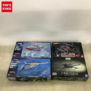 1円〜 ハセガワ 1/72 ウルトラマン ジェットビートル、バンダイ マクロスF 1/72 VF-25 メサイアバルキリー用スーパーパーツ他