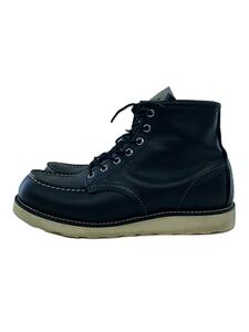 RED WING◆レースアップブーツ・6インチクラシックモックトゥ/25.5cm/BLK/レザー