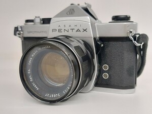 11839　ASAHI PENTAX アサヒ ペンタックス SPOTMATIC SP Super-Takumar 1:1.8/55 フィルムカメラ ケース付き USED品 現状品