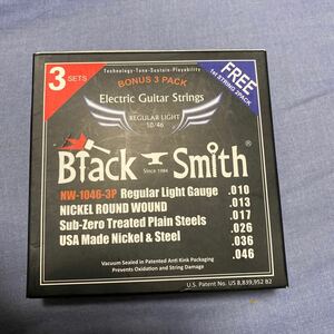 BLACK SMITH/Nickel Round Wound NW-1046-3P Regular Light 10-46 エレキギター弦 3セットパック (WEBSHOP)