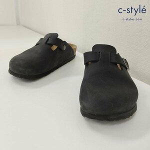 O338b [人気] BIRKENSTOCK ビルケンシュトック ボストン 26cm ブラック レザー | シューズ G