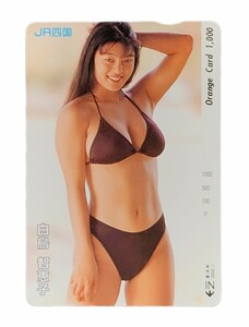 オレカ 未使用 白鳥智恵子 JR四国　オレンジカード 1,000円　 女優 モデル　水着