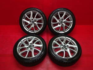 マツダ プレマシー純正17インチホイール ハイグロス♪ 4本 7J +52.5 5H 114.3 DUNLOP WINTER MAXX 215/45R17 スタッドレスタイヤ アテンザ