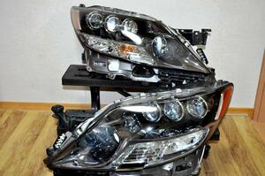 LEXUS LS600h LS600 LS460 UVF45 UVF46 LS系 レクサス 前期 3眼 LED ヘッドライト 左右 セット 付属品完備 綺麗 KOITO 50-95 打刻 ム ②