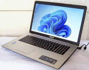 1円〜　極美品 ASUS X750J i7-4700 8GB SSD512 17.3　Core i7