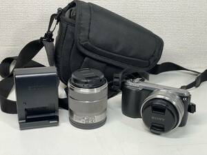 一円 SONY ソニー α NEX-C3 ミラーレス一眼 デジタルカメラ SEL16F28 SEL1855 レンズ まとめてセット