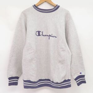 132 Champion 90s REVERSE WEAVE チャンピオン リバースウィーブ 刺繍ロゴ スウェット トレーナー Lサイズ ※中古