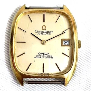 オメガ コンステレーション 154.758 自動巻 ゴールド文字盤 フェイスのみ 時計 腕時計 メンズ☆0102