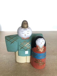 G517 送料無料　雛人形　日本人形 民芸品 雛人形 土人形 郷土玩具 2個　陶芸　陶製細工