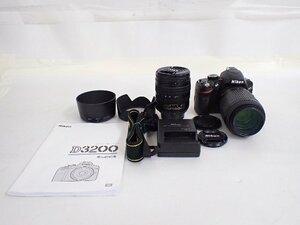 Nikon ニコン D3200 デジタル一眼レフカメラ 55-200,,/18-70mm レンズセット 説明書付 ∴ 6DEBB-1
