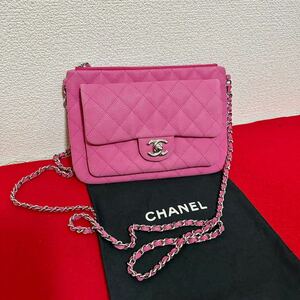 人気★ CHANEL シャネル マトラッセ チェーンショルダー ココマーク タールロック ショルダーバッグ ショルダーポーチ キャビアスキン