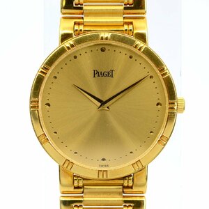 PIAGET ピアジェ ダンサー 84023 K 81 YG QZ ゴールド文字盤 メンズ 腕時計 総重量約84.9ｇ【中古】