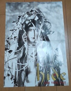 激レア★　hide　 HIDE YOUR FACE　ポスター　　ARENA37℃ 　1994年3月号　特別付録　X JAPAN 