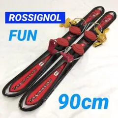 (ss263)ロシニョール FUN ショートスキー 90cm 中古スキー板 黒赤