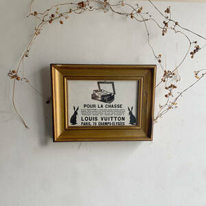 フランス 1926年 LOUIS VUITTON ルイヴィトン LV うさぎ ラパン 兎 額入り 広告 ポスター モノグラム バッグ ヴィンテージ アンティーク