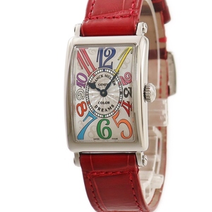 【3年保証】 フランクミュラー ロングアイランド カラードリームス 902QZ COLOR DREAMS ビザン カラフル 角型 クオーツ レディース 腕時計
