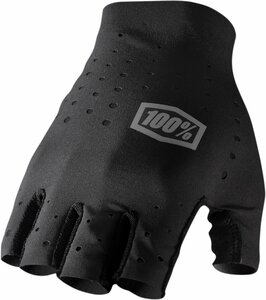 Mサイズ - ブラック - 100% Sling Short Finger 自転車用 グローブ