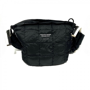ビューティフルピープル beautifulpeople ショルダーバッグ - ナイロン 黒 キルティング/巾着型 バッグ
