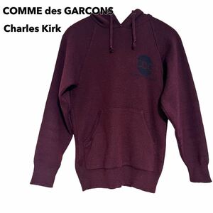 レア イギリス製 COMME des GARCONS × Charles Kirk ニット パーカー ロゴ GOOD DESIGN SHOP CDG コムデギャルソン