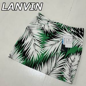 新品未使用【LANVIN】ランバン ゴルフウェア リーフ柄 ポリエステル スカート 春夏 吸収速乾 ストレッチ UVカット スポーツ VLT737173