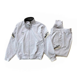 デサント DESCENTE ヴィンテージ スポーツウェア ジャージ セットアップ トラックジャケット ジョガーパンツ ロゴ DBT-11 ライトグレー M