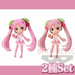 【新品】初音ミク☆Q posket - 桜ミク - (A：通常カラー) (B：パステルカラー) 2種セット