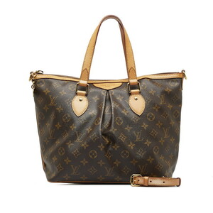 ルイ ヴィトン モノグラム パレルモPM ハンドバッグ ショルダーバッグ 2WAY M40145 ブラウン PVC レザー LOUIS VUITTON 【中古】