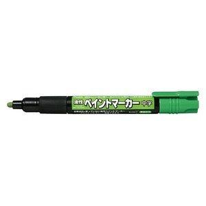 【新品】（まとめ） ぺんてる 油性ペイントマーカー 中字（3.0mm） MMP20-K 黄緑 1本入 【×10セット】