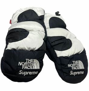 20AW Supreme THE NORTH FACE S Logo Nuptse Mitts シュプリーム ノースフェイス ヌプシ 手袋 黒 S